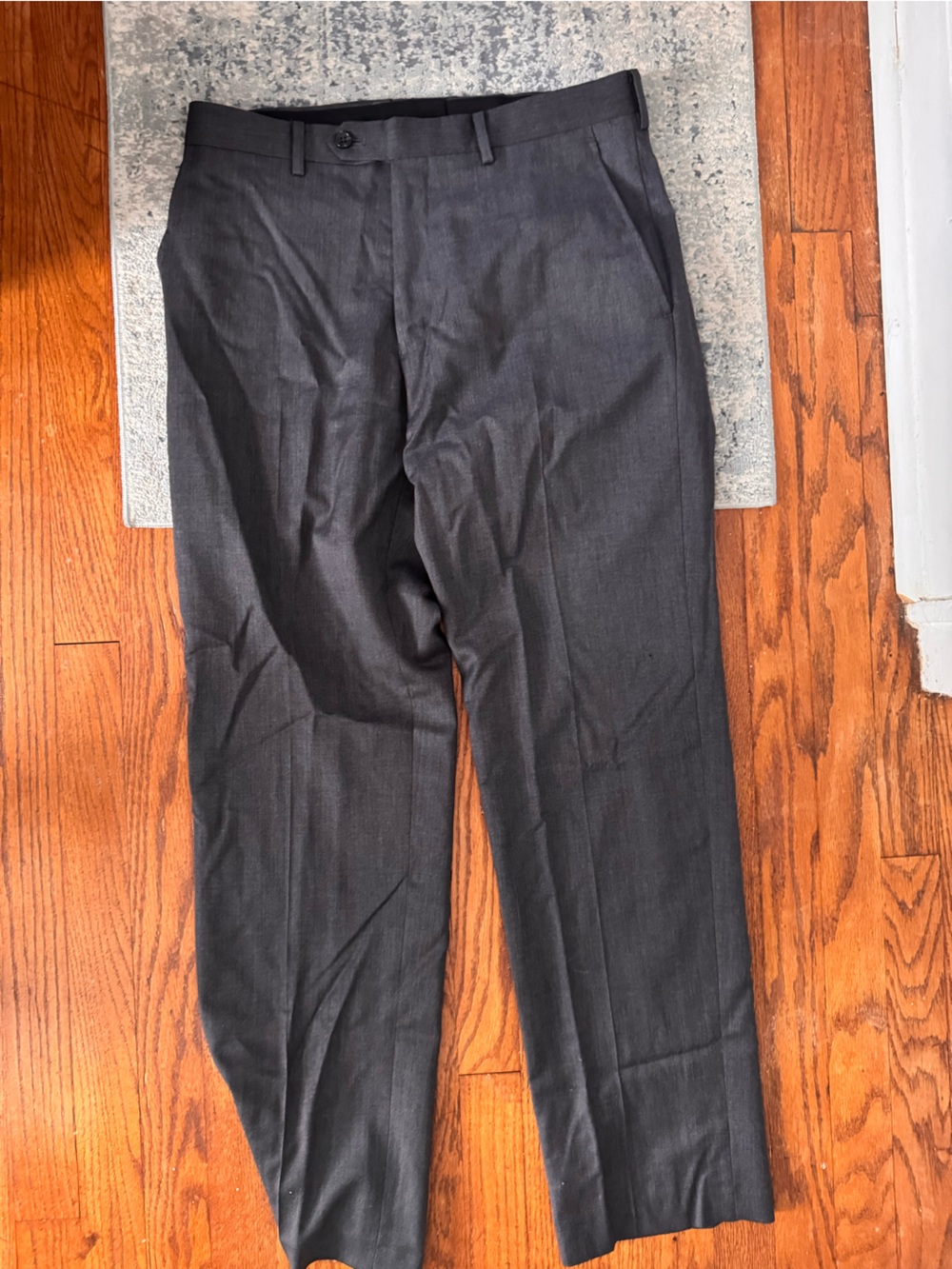 Alfani Men's Charcoal Straight-Leg Dress Pants